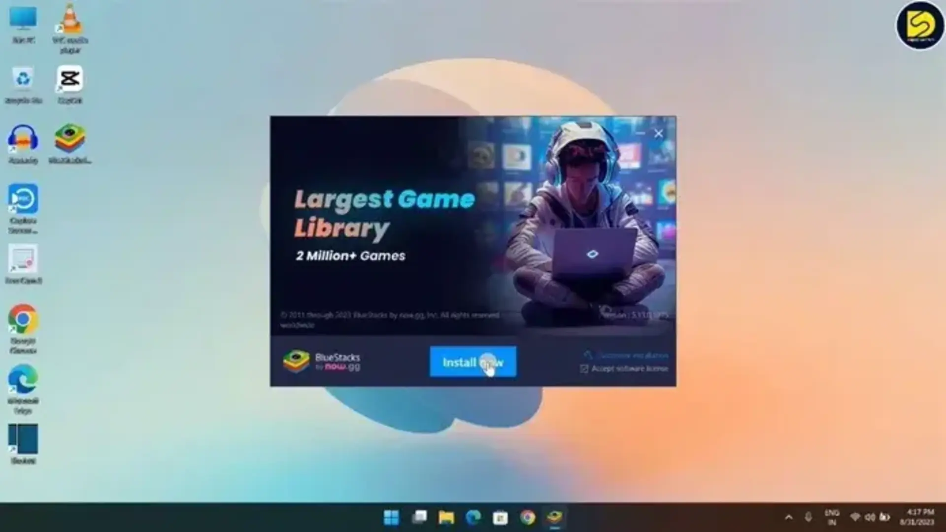 Then click on Install Now to start installing 