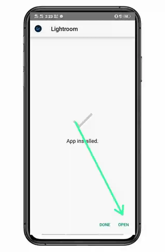 Then Open the Lightroom MOD APK latest version to start editing 