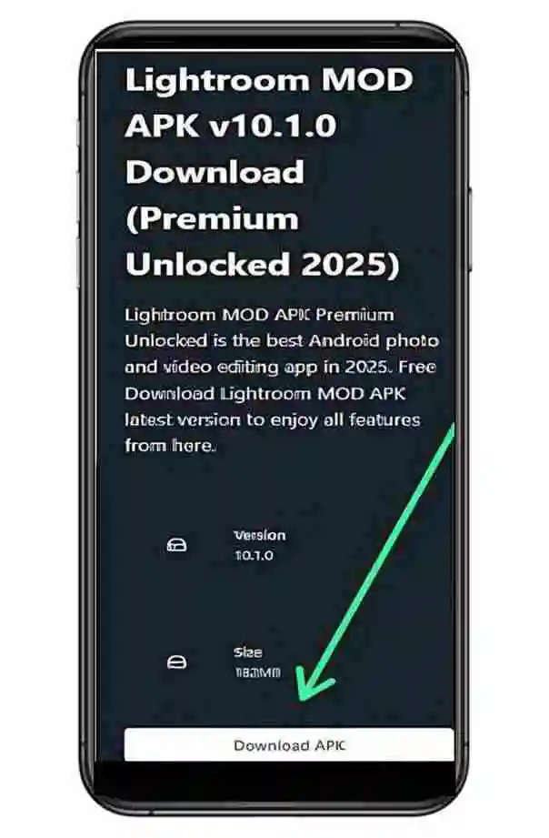 Click on Download Button to download Lightroom MOD APK Premium version unlocked