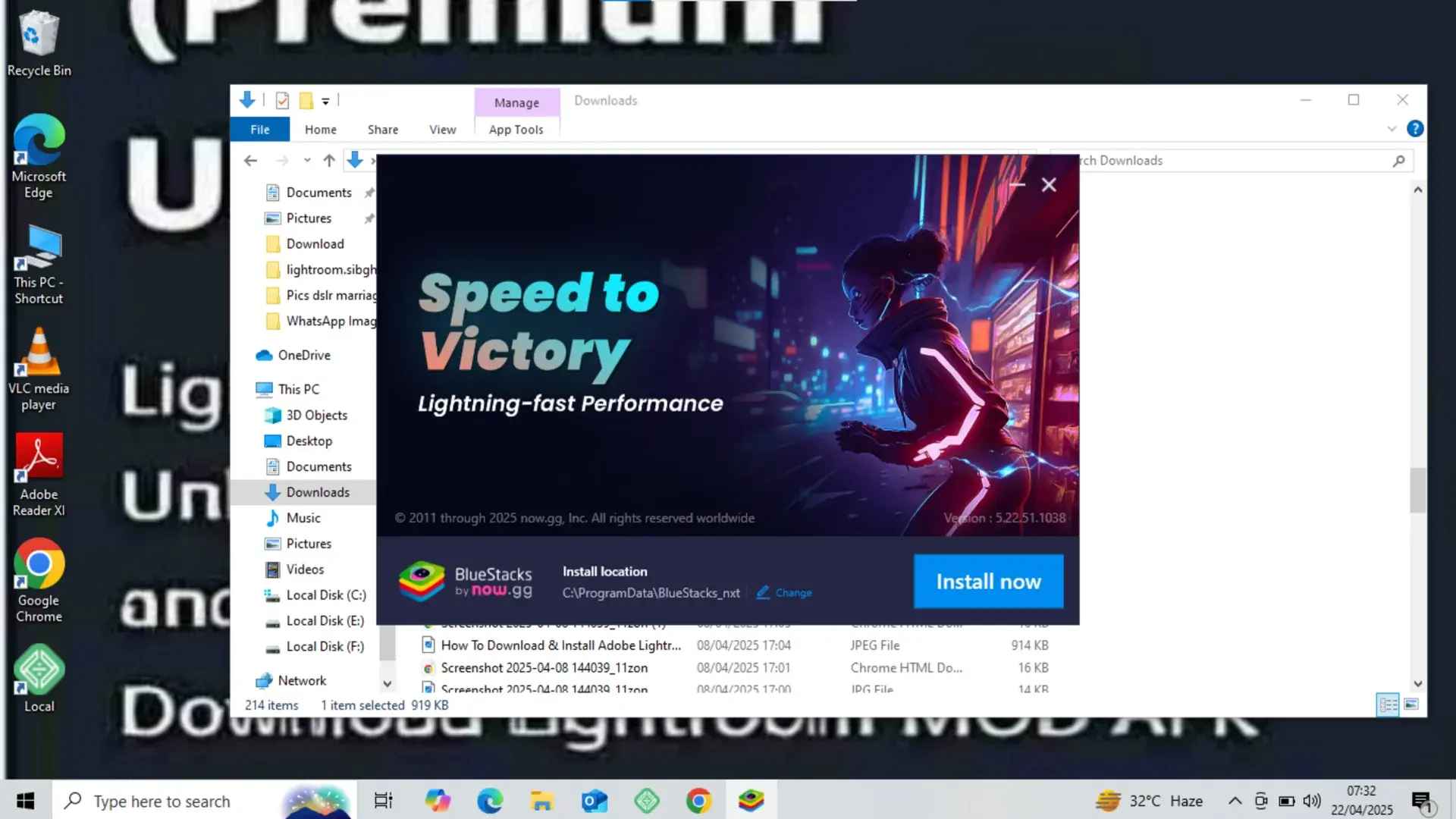 After click on installl now installing is start for you guide i upload video check it 